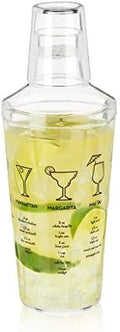True Maraca Cocktail Shaker with Built In Strainer, Drink Mixer with 7