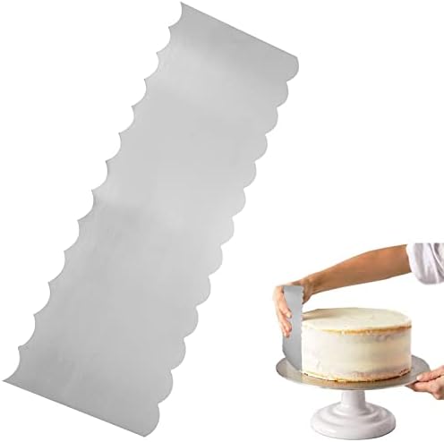 8.6 Inch Stainless Steel Cake Scraper Metal Scraper for Cake Smoother