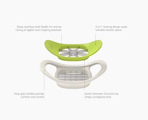 Joseph Joseph Nest Press 2-in-1 Apple Corer & Divider and Potato