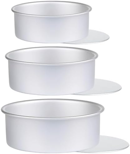 Round Cake Pan with Removable Bottom, Set of 3