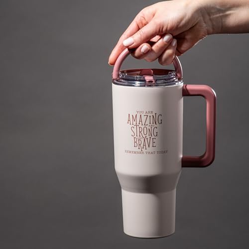 DIVERSEBEE 30 oz Insulated Stainless Steel Tumbler with Lid (Blush)