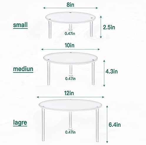 3 Pcs Acrylic Cake Stands, Akamino Reusable Round Cupcake Holder for