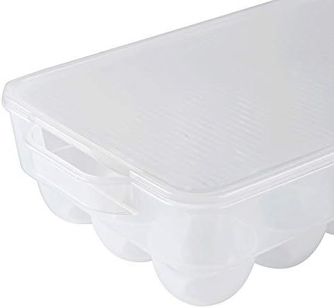 Eslite Covered Egg Holder,Egg Storage for Refrigerator,Fits 18