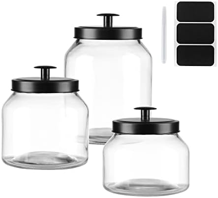 Hyperspace Clear Glass Kitchen Canister Set, Cookie Jar, Food Storage