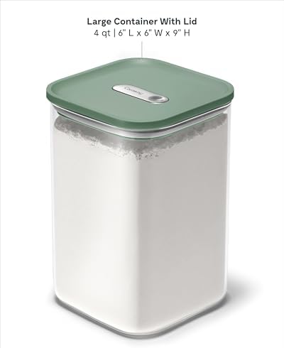 Caraway 4 qt Glass Airtight Food Storage Container with Lid