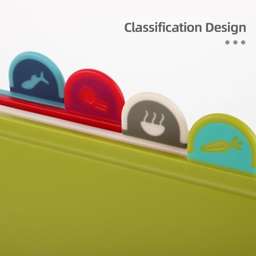 Color Coded Plastic Cutting Board Set, Non Slip Kitchen Chopping