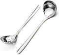 2Pcs Small Ladle and Slotted Spoon, Heavy Duty 304 Stainless Steel