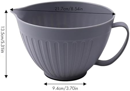 Mixing Bowl Batter Bowl Long Handle with Spout Oatmeal Bowl Serving