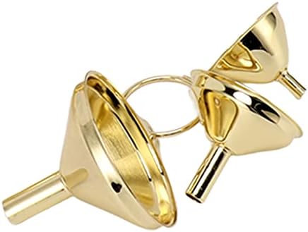 Gold Wide Mouth Funnel Set Stainless Steel