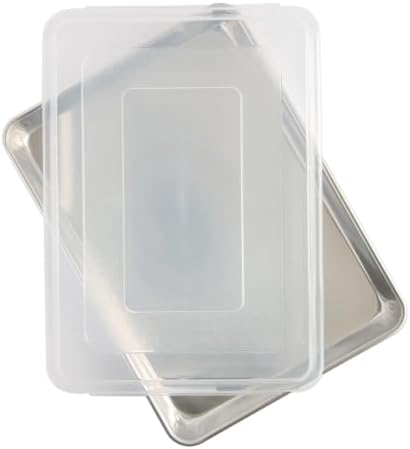 13x18 Inch Deep Half-Sheet Pan with Lid, Aluminum Baking Pan for