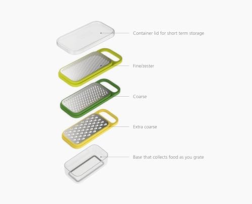 Joseph Joseph Multi-Grate & Store Cheese Grater & Zester Set, 3-in-1