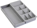 Flexible Silicone Utensil Drawer Organizer, Large Capacity Cutlery