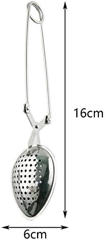 Tegg Tea Infuser 2PCS Stainless Steel Leaves Shape Spices Snap Spoon
