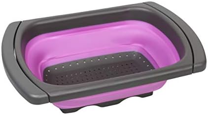 10 PCS Collapsible Kitchen Silicone Over the sink Strainer, Colander