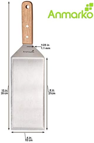 Stainless Steel Metal Griddle 4 x 8 inch Spatula - Spatula Hamburger