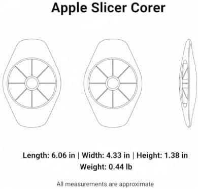 Apple Slicer Corer, Stainless Steel Fruit Divider for Uniform Wedges