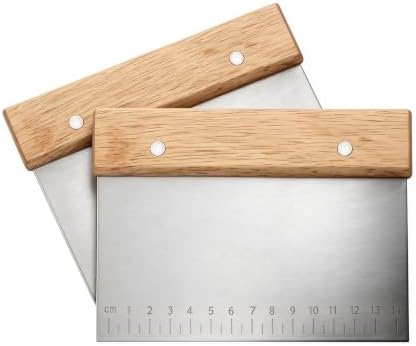 2 Pcs Metal Bench Scraper Food Scraper Dough Scraper Dough Cutter with