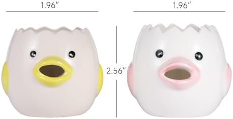 2 Pack Ceramic Egg Separators, Yellow & Pink