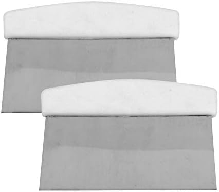 Stainless Steel Bench Scraper, Chopper Dough Scraper with White Handle