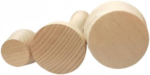 3Pcs Double Sided Wooden Tart Tamper Set, DIY Wooden Removable Dough