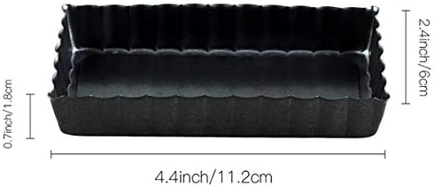 6Pcs Mini Tart Pan 4-Inch with Removable Bottom, Non Stick Carbon