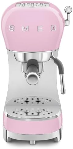 Smeg Manual Espresso Machine, Pink