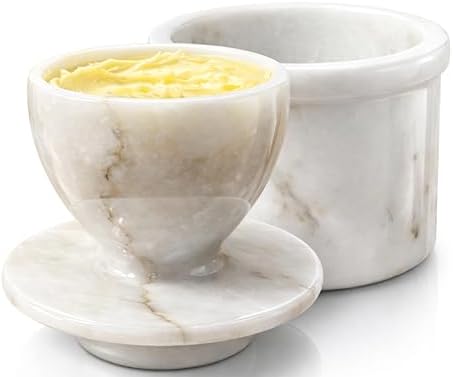 Marble butter keeper 4" inches, French butter crock, Butter keepers to