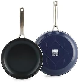 Blue Diamond 2 Piece Nonstick Frying Pan Set, 9.5” & 11" Skillets