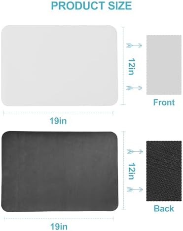 Dish Drying Mat for Kitchen Counter, 12"x19" Dish Drying Pad with