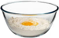 SIMAX Glass Mixing Bowl, 1.8 Quart Clear Glass, Modern, Contemporary