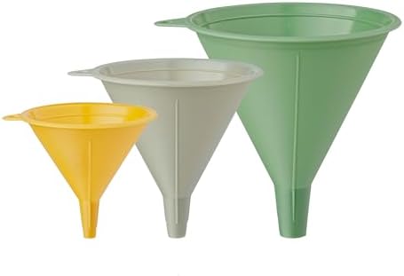 New Talent 3 Piece Plastic Funnel Set (Pastel Color) - Kitchen Funnels