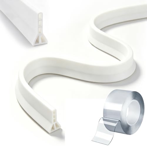 4'' High Shower Threshold Water Dam,Silicone Shower Water Guard (39")