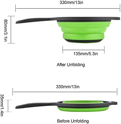 4Pcs Kitchen Foldable Pasta Strainers, Collapsible Silicone Strainer
