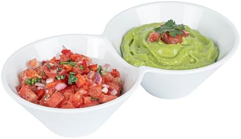 Restaurantware-9.1 x 4.9 x 2.3 Inch Double Dip Bowls, 1 Microwavable
