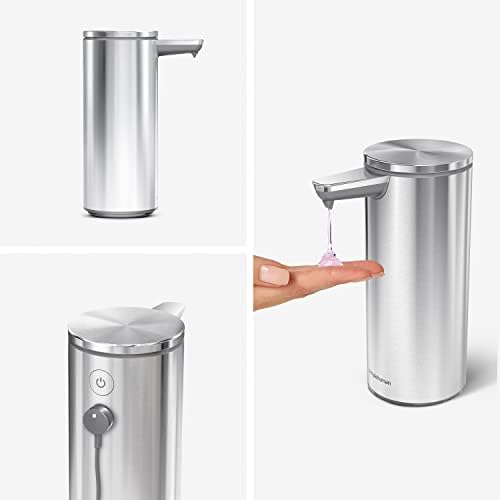 simplehuman 9 oz Touch-Free Rechargeable Sensor Soap Dispenser