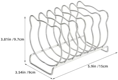 ABOOFAN 2 Pack Bear Toast Rack Bread Holder with 6 Slots Stainless