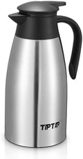 TIPTAP 70oz Thermal Coffee Carafe, Stainless Steel Insulated Vacuum