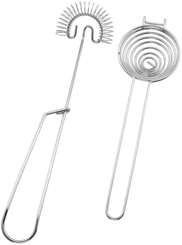 2PCS Egg Yolk White Separator Stainless Steel Spring Coil Mixer Dual