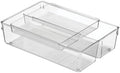 mDesign Plastic Stackable Kitchen Storage Drawer Organizer Bin with