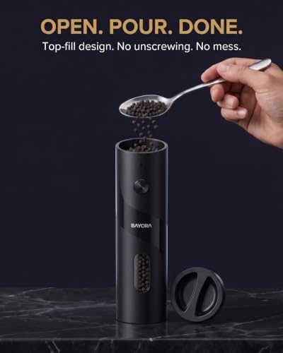 Rechargeable Electric Salt and Pepper Grinder Set, 2-Pk