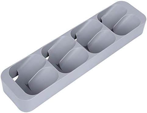 Fdit 4-Tier Rack Organizer, 8 Grids, PP Material, Non-Slip Base, Wall