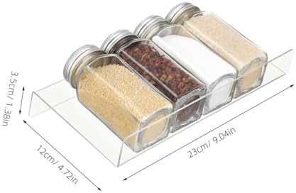 DECHOUS Expandable Spice Drawer Organizer, 4 Tier Clear Rack