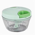 Manual Food Processor, Garlic Chopper with 3 Blades, Hand Pull String