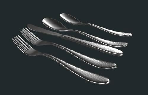 Danialli Matte Silverware Set, 18/10 Stainless Steel Satin Flatware