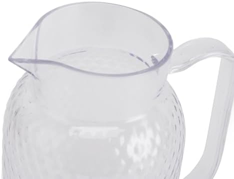 EVGATSAUTO Acrylic Water Pitcher 1500ml with Lid and Handle, Heat Up