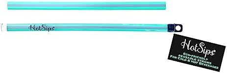 Bundle of 2 SingleSips Reusable Drinking Straws with travel case, Made