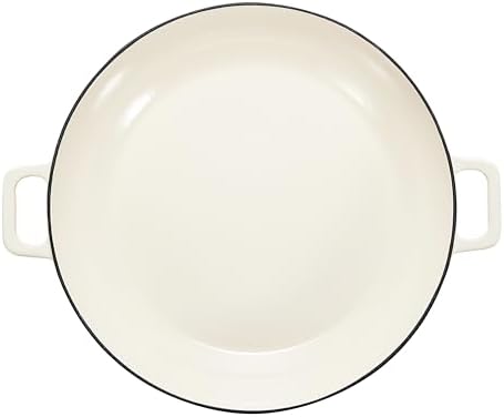 Amazon Basics Enameled Cast Iron Skillet with Lid, 3.3-Quart