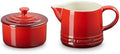 Le Creuset Stoneware Signature Cream & Sugar Set, Cerise, Cream