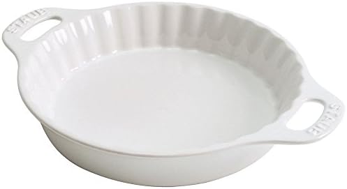 STAUB Ceramic Bakeware-Pie-Pans Dish, 9-inch, White
