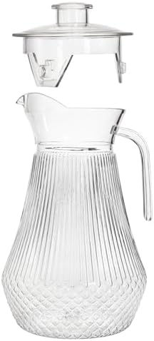 Lawei 2 Pack 68Oz / 2L Acrylic Pitcher, Clear Plastic Water Pitchers